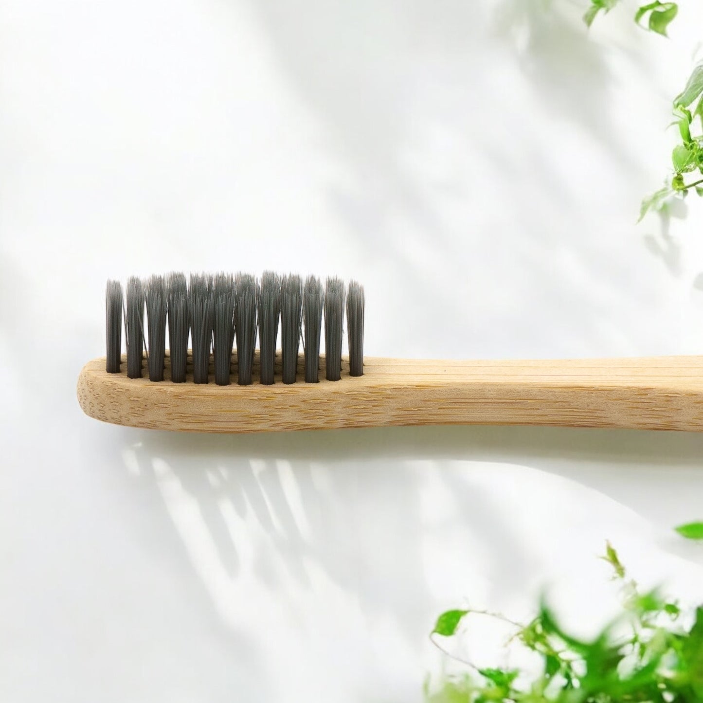 Bamboo Toothbrush| S-curve with Charcoal Bristles(Set of 4)| BPA-Free Oral Care