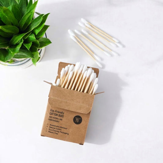 Bamboo Cotton Buds| Eco-Friendly Cotton Swabs| Sustainable Pack of 75